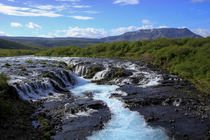 Brúarfoss waterfall in Iceland.
