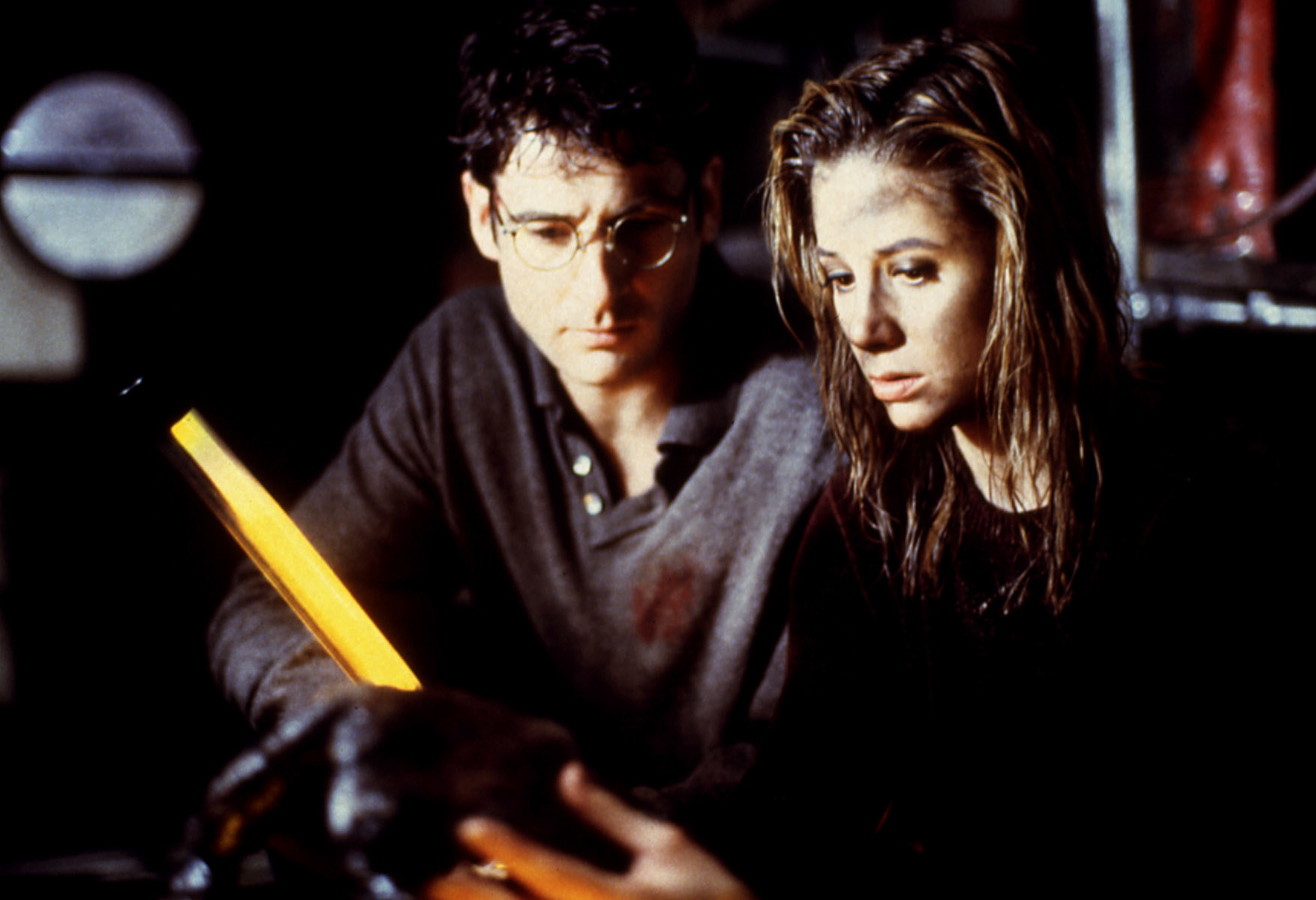 Jeremy Northam and Mira Sorvino in &quot;Mimic&quot;
