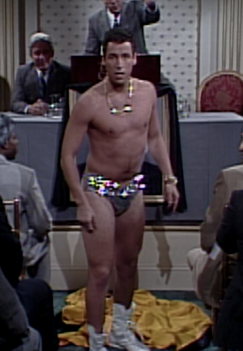 Sandler wearing flashy underwear in his first &quot;SNL&quot; appearance