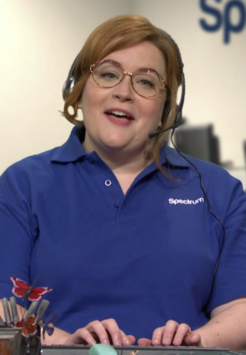 Bryant as a telemarketer in a 2021 sketch