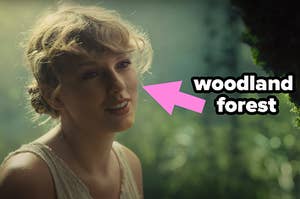 taylor swift in a forest