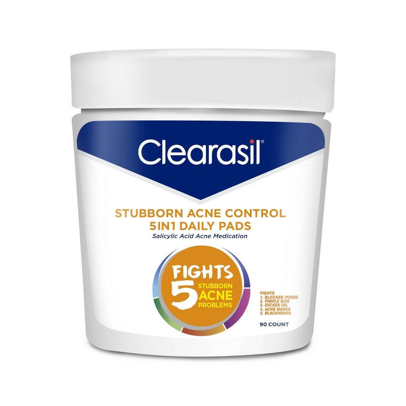 The Clearasil five-in-one daily acne control pad