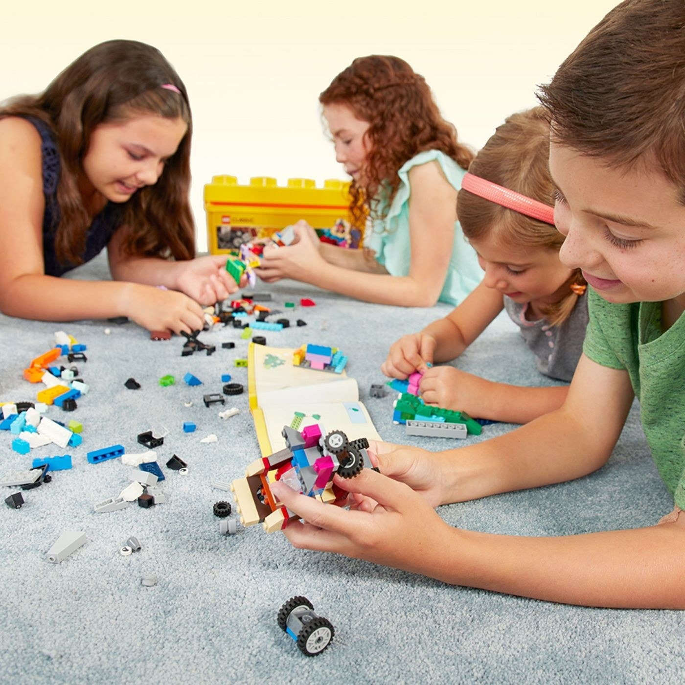 Kids playing with legos