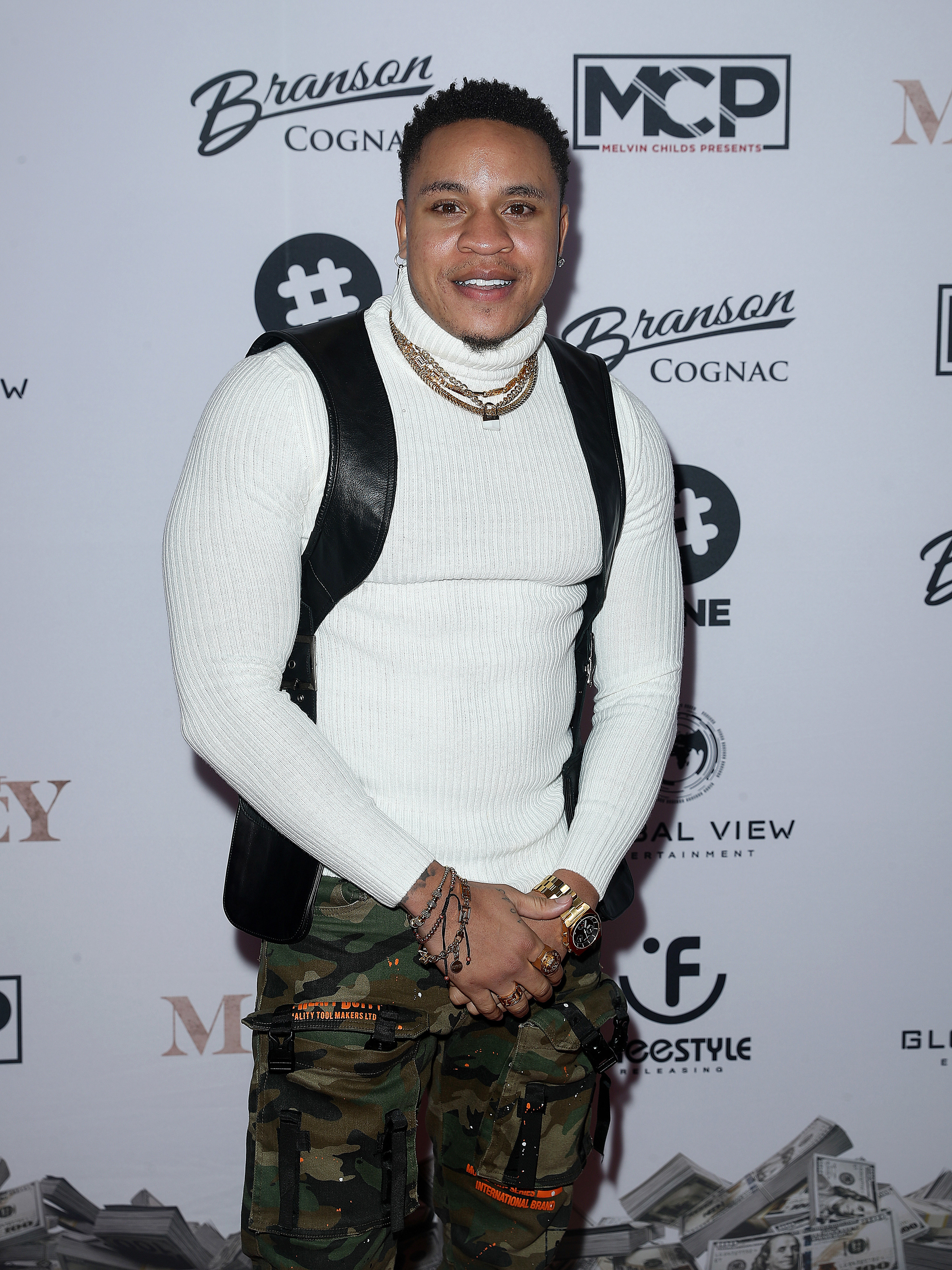 Rotimi attends the &quot;For The Love Of Money&quot; Houston Premiere at Regal Edwards Greenway Grand Palace ScreenX &amp;amp; RPX on November 10, 2021 in Houston, Texas.