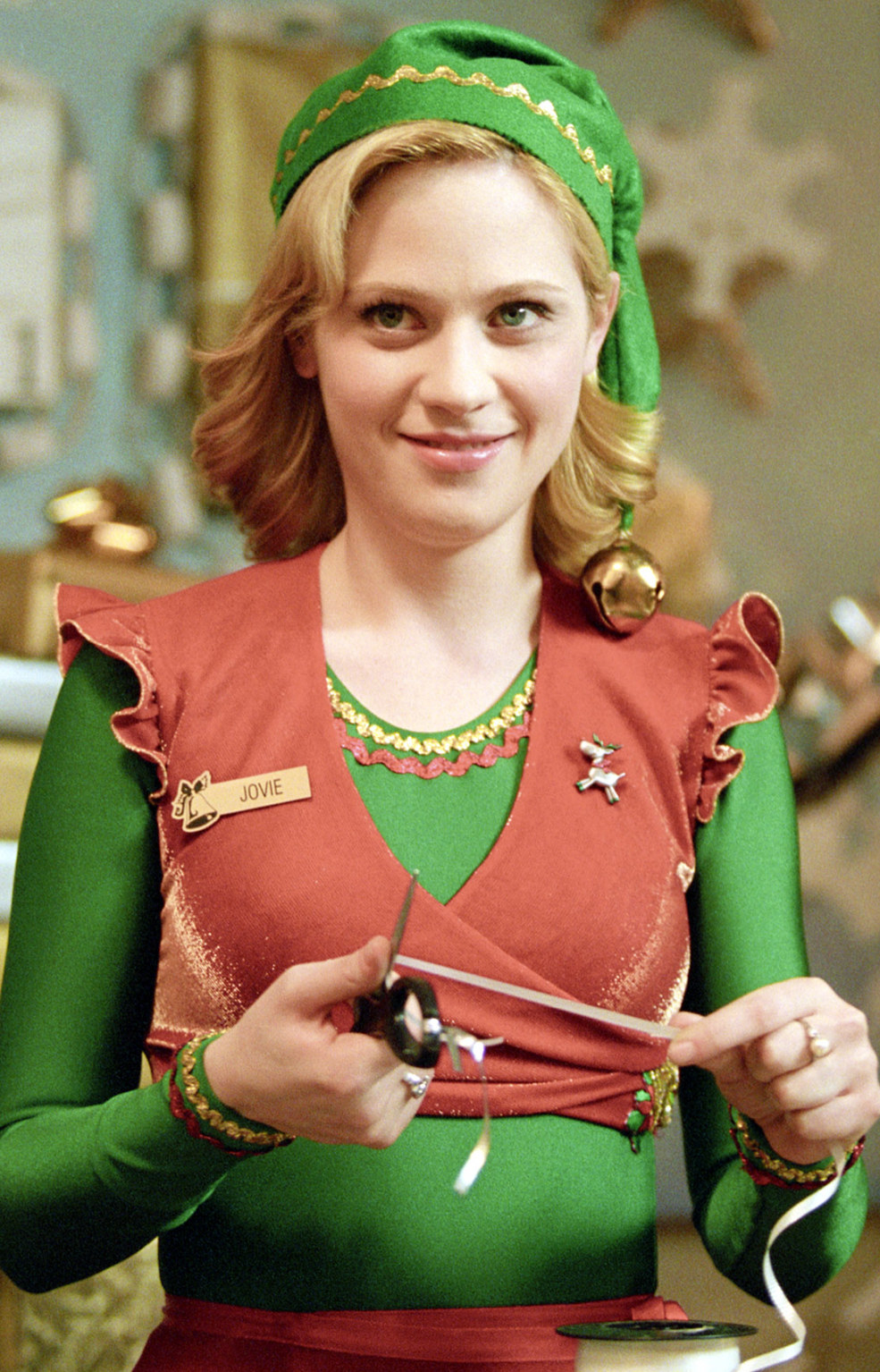 Deschanel wearing an elf costume in &quot;Elf&quot;