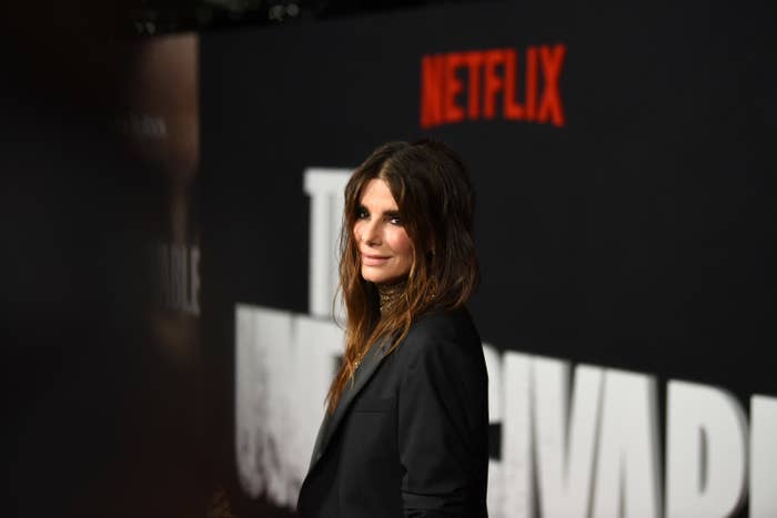 Sandra on the red carpet of a Netflix event