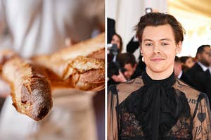 Harry Styles and some baguettes