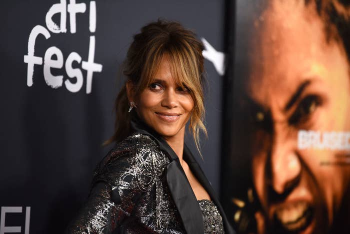 Halle at a premiere event for Bruised