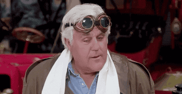 Jay leno giving a disappointed smirk