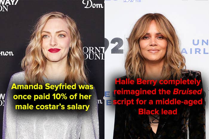 Amanda Seyfried was once paid 10% of her male costar&#x27;s salary, and Halle Berry completely reimagined the Bruised script for a middle-aged Black lead