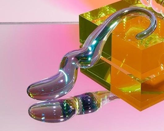 Glass abstract dildo