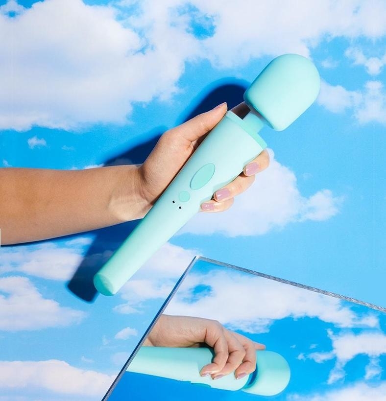 Model holding mint wand vibrator