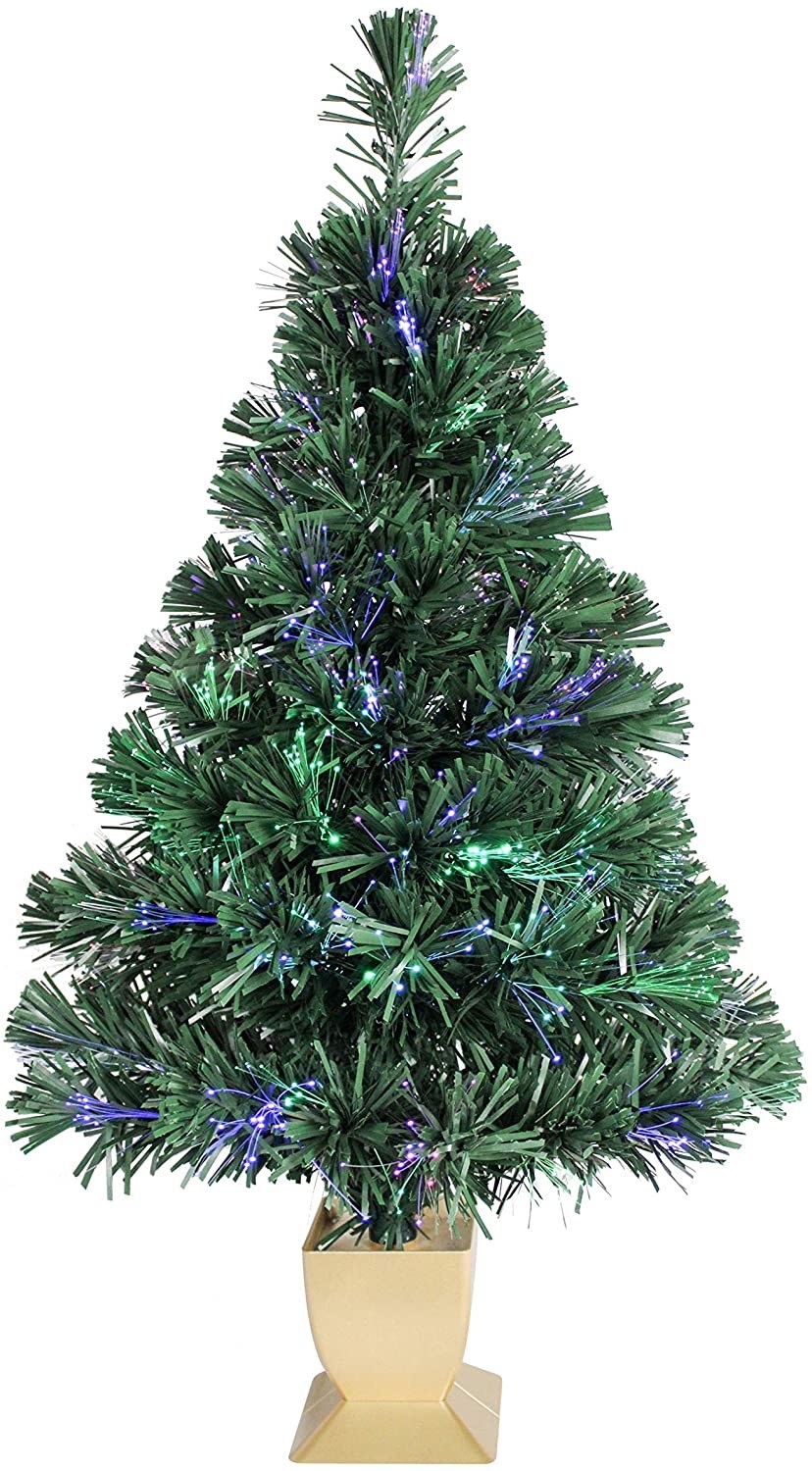 Árbol de Navidad de fibra óptica