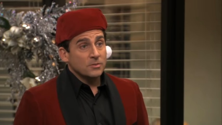 Michael dressed as &quot;Santa Bond&quot; in &quot;The Office&quot;