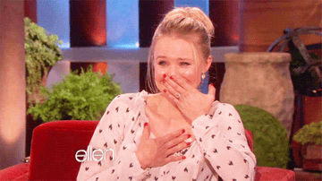 Kristen Bell crying on Ellen