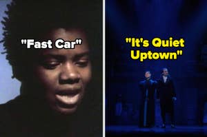Fast Car by Tracy Chapman side by side with It's Quiet Uptown from Hamilton