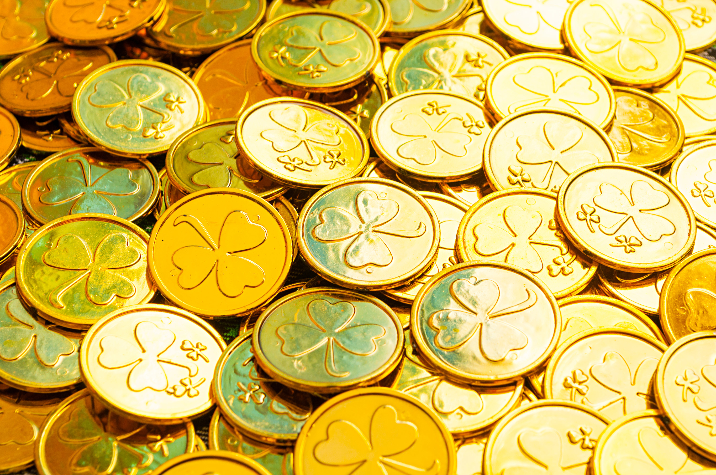 gold St. Patrick&#x27;s day coins
