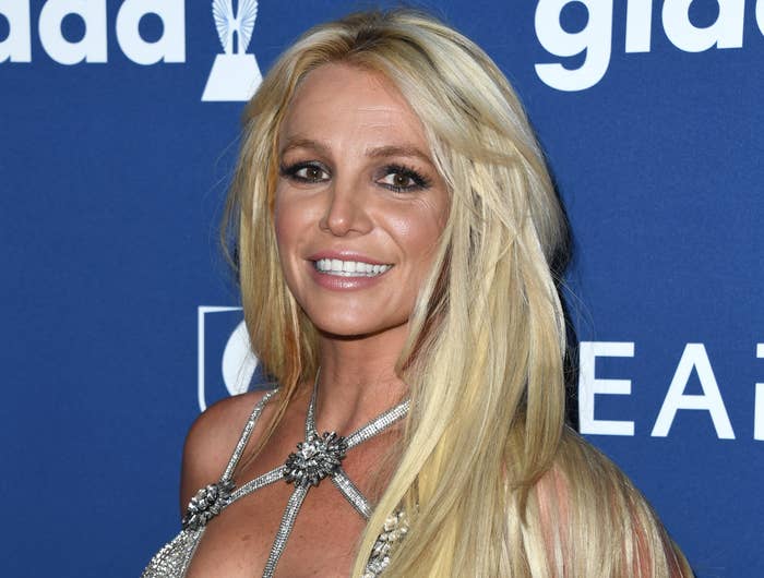 A closeup of Britney at an event