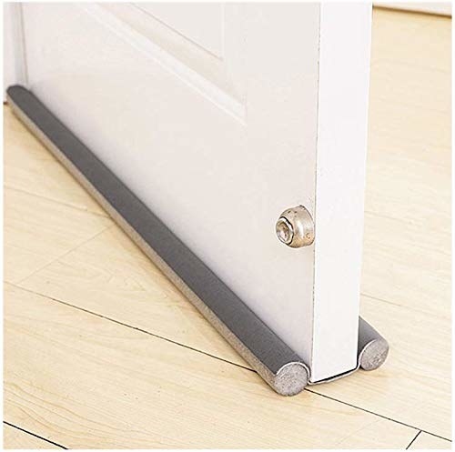 A sound-proofing strip at the bottom of a door