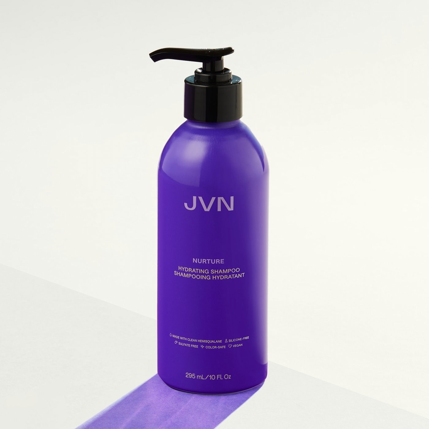 Purple Bottle of JVN Hair&#x27;s hydrating shampoo