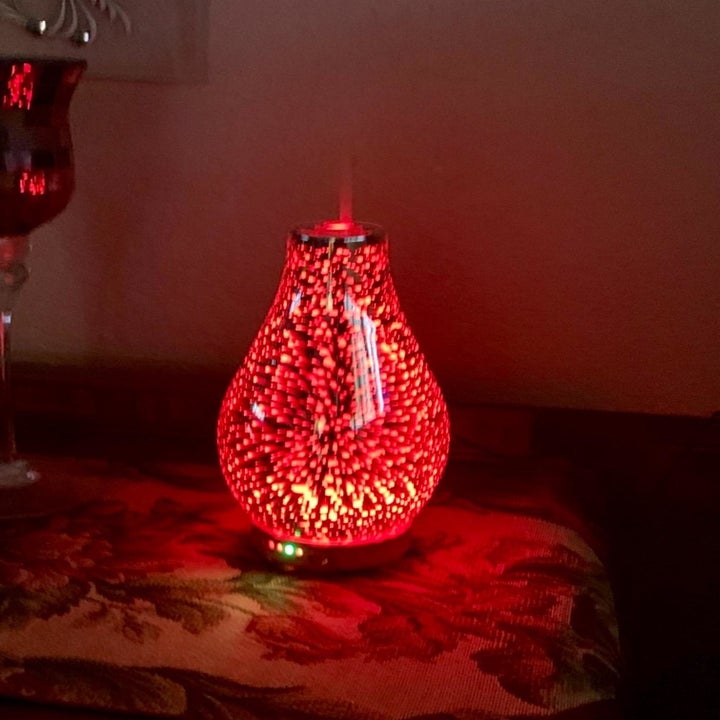 the diffuser glowing red