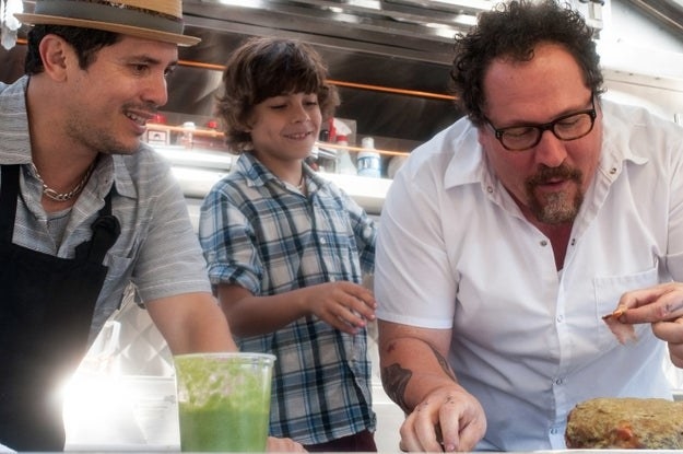 The two main chefs, along with Carl&#x27;s son, in the food truck