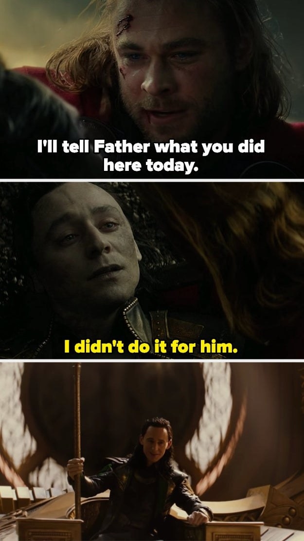 Loki&#x27;s death scene, plus him sitting on Odin&#x27;s throne