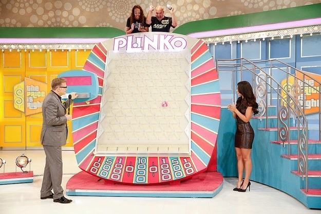 The giant Plinko board