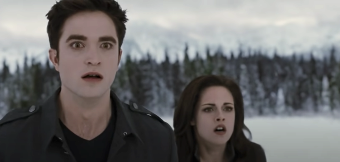 Edward and Bella looking shocked