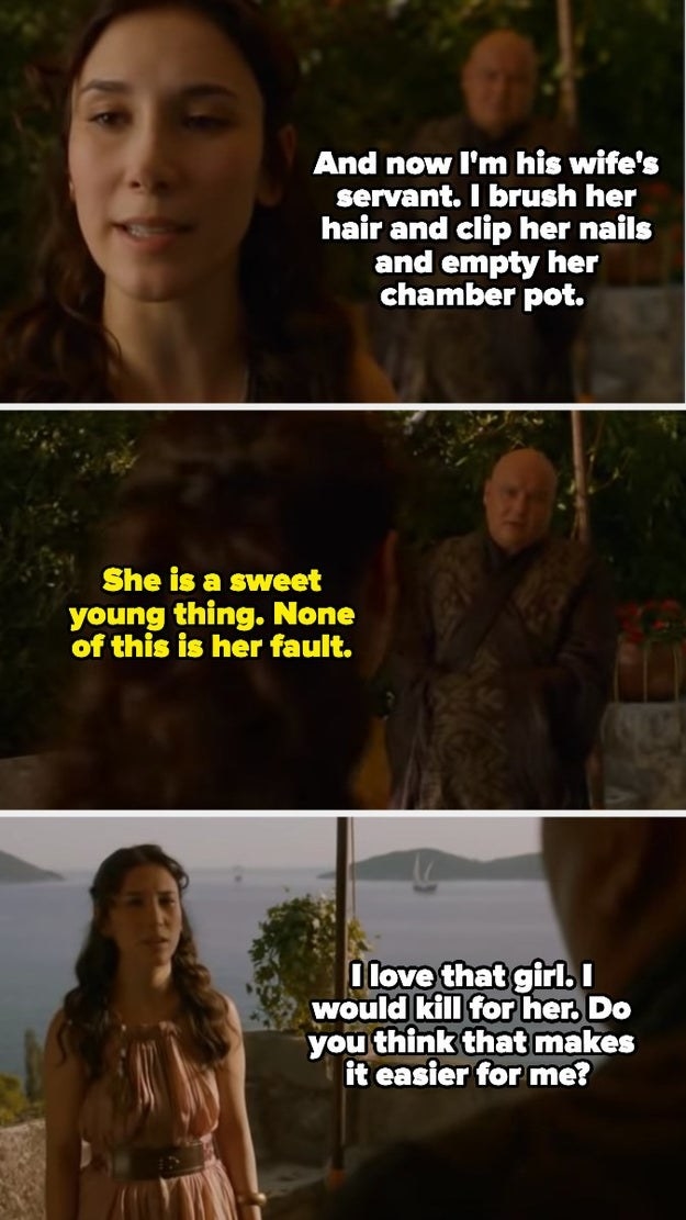 Shae and Varys discuss Sansa