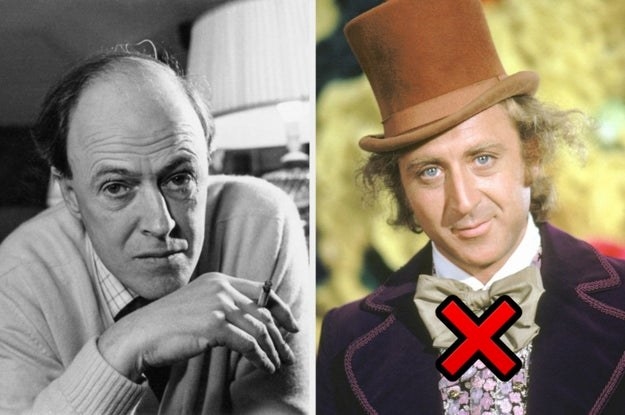 Roald Dahl and Gene Wilder as Willy Wonka