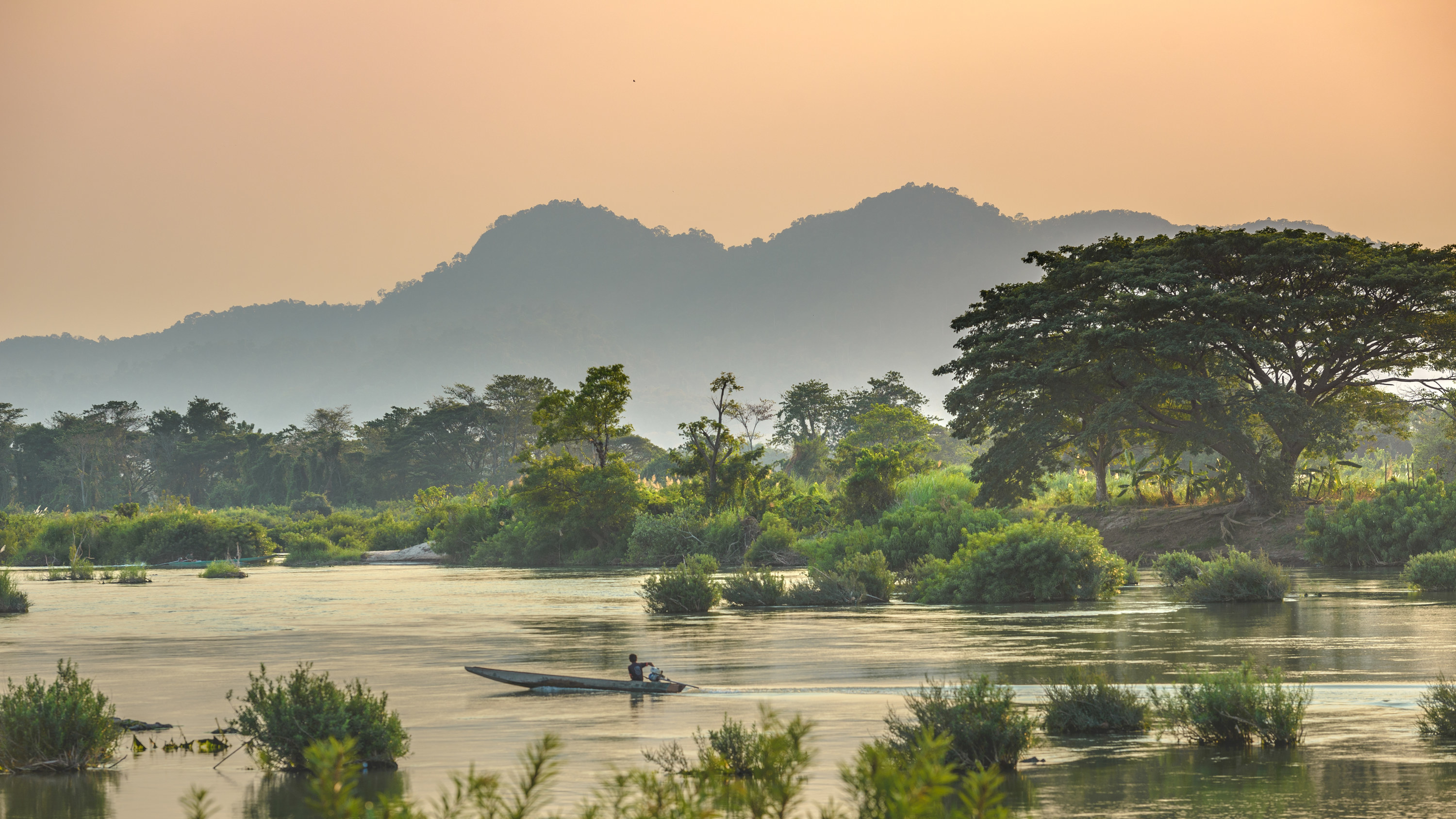 River with greenery in Laos
