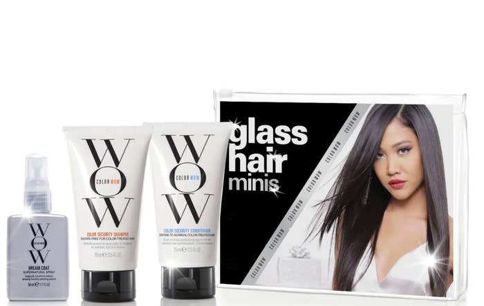 Bottle of Color Wow products included in Glass Hair gift set