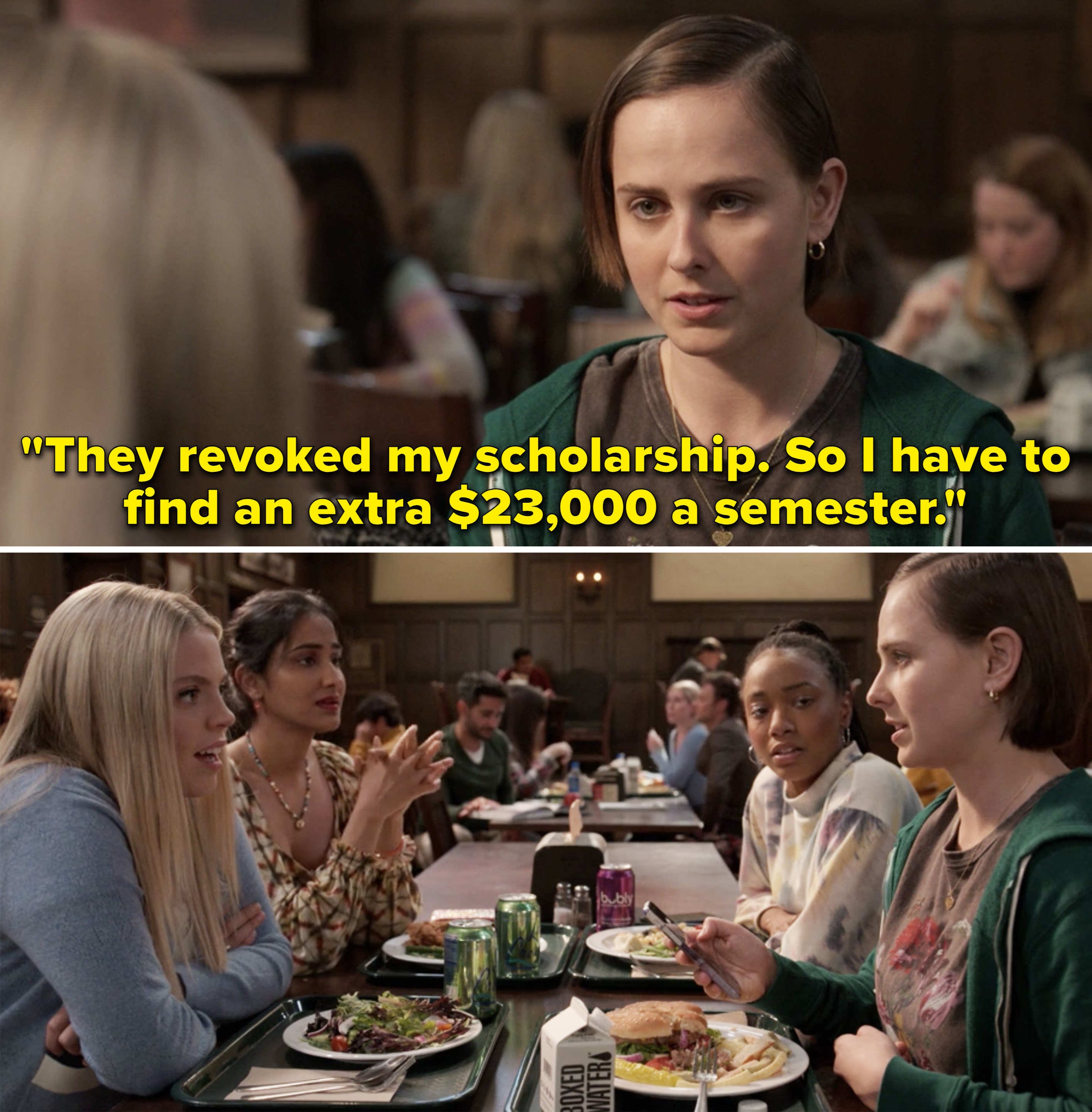 Kimberly saying &quot;They revoked my scholarship. So I have to find an extra $23,000 a semester&quot;