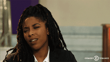 Jessica Williams shaking her head no