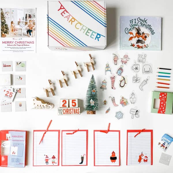Subscription box with Christmas decorations