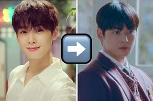 Cha Eun-woo in an astro music video and the kdrama true beauty