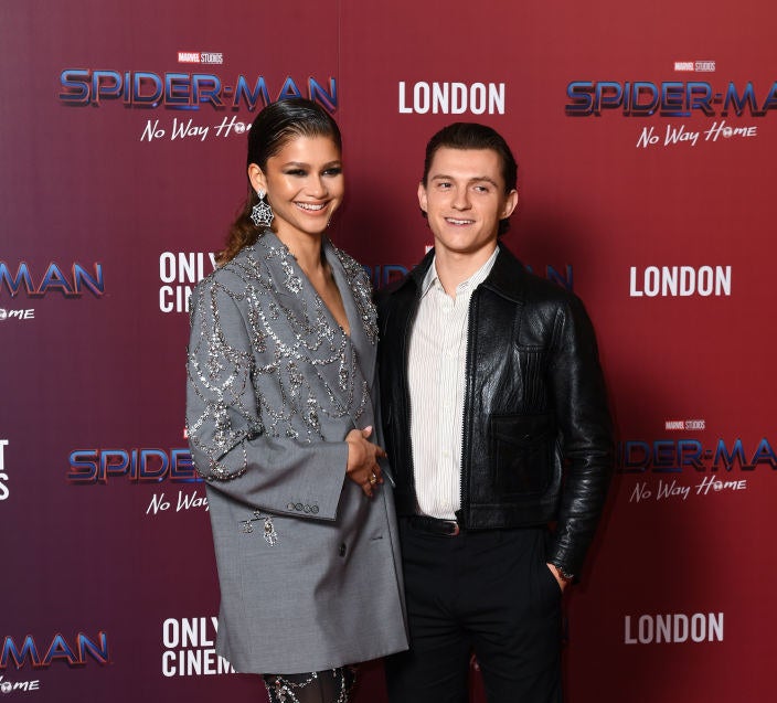 Zendaya and Tom at the London premiere of No Way Home