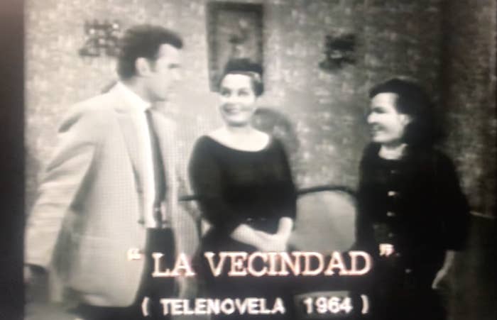 Carmen alongside two actors in 1964