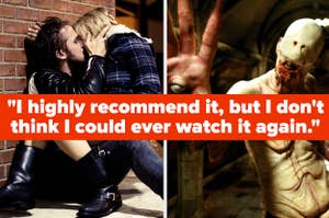 Blue Valentine side by side with Pan's Labriynth with text reading "I highly recommend it, but I don't think I could ever watch it again"