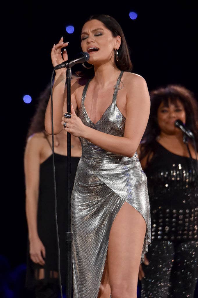 Jessie singing onstage