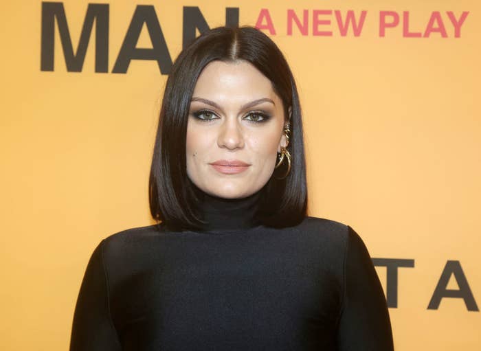 Jessie J in a turtleneck at a red carpet event