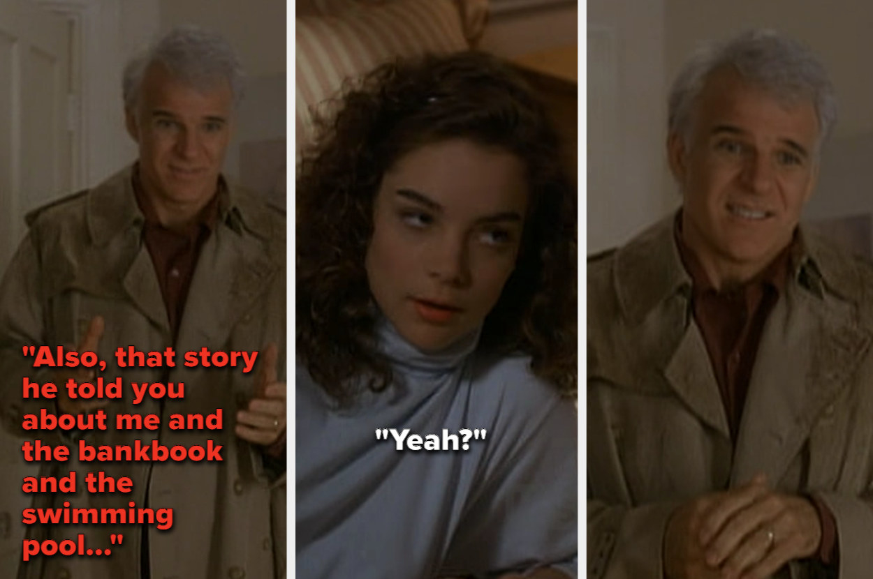 George reluctantly admits that he fell into the MacKenzie's pools after snooping around their house