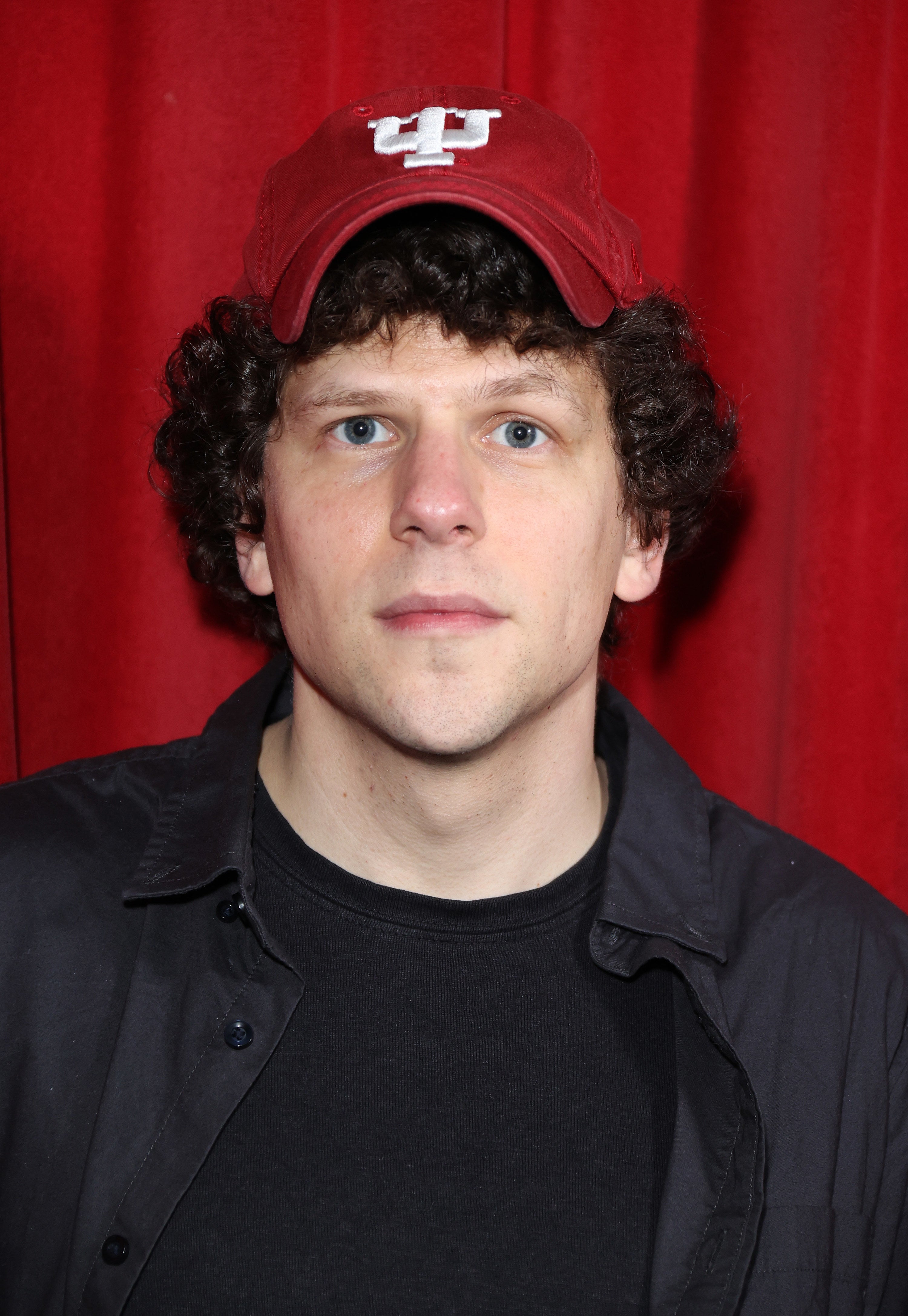 Jesse Eisenberg looks into the camera