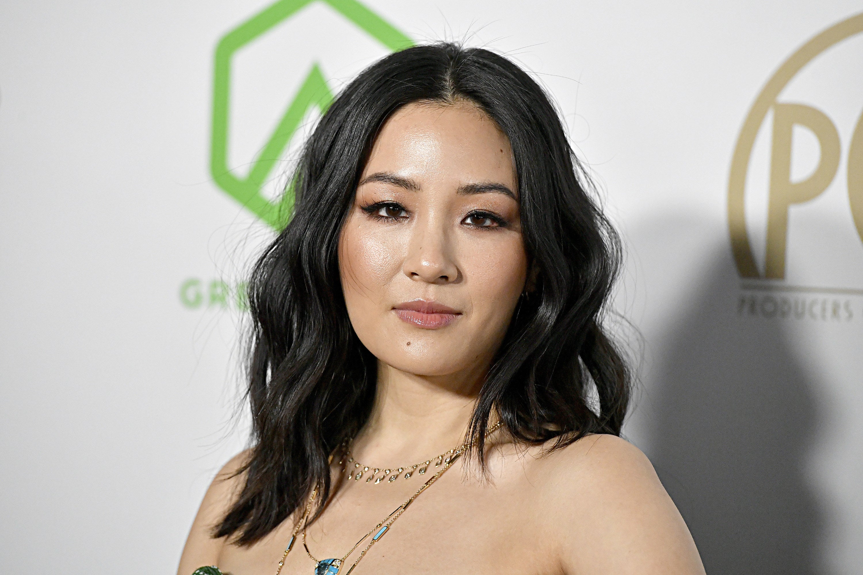 Constance Wu looking into the camera