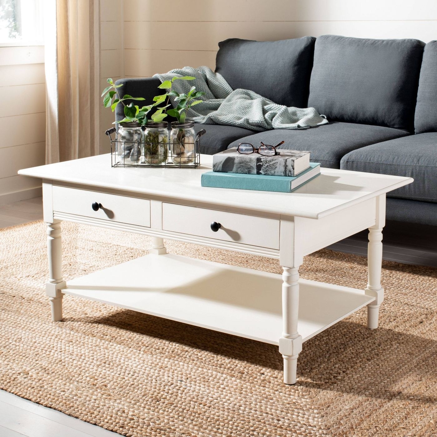 The table in the cream color