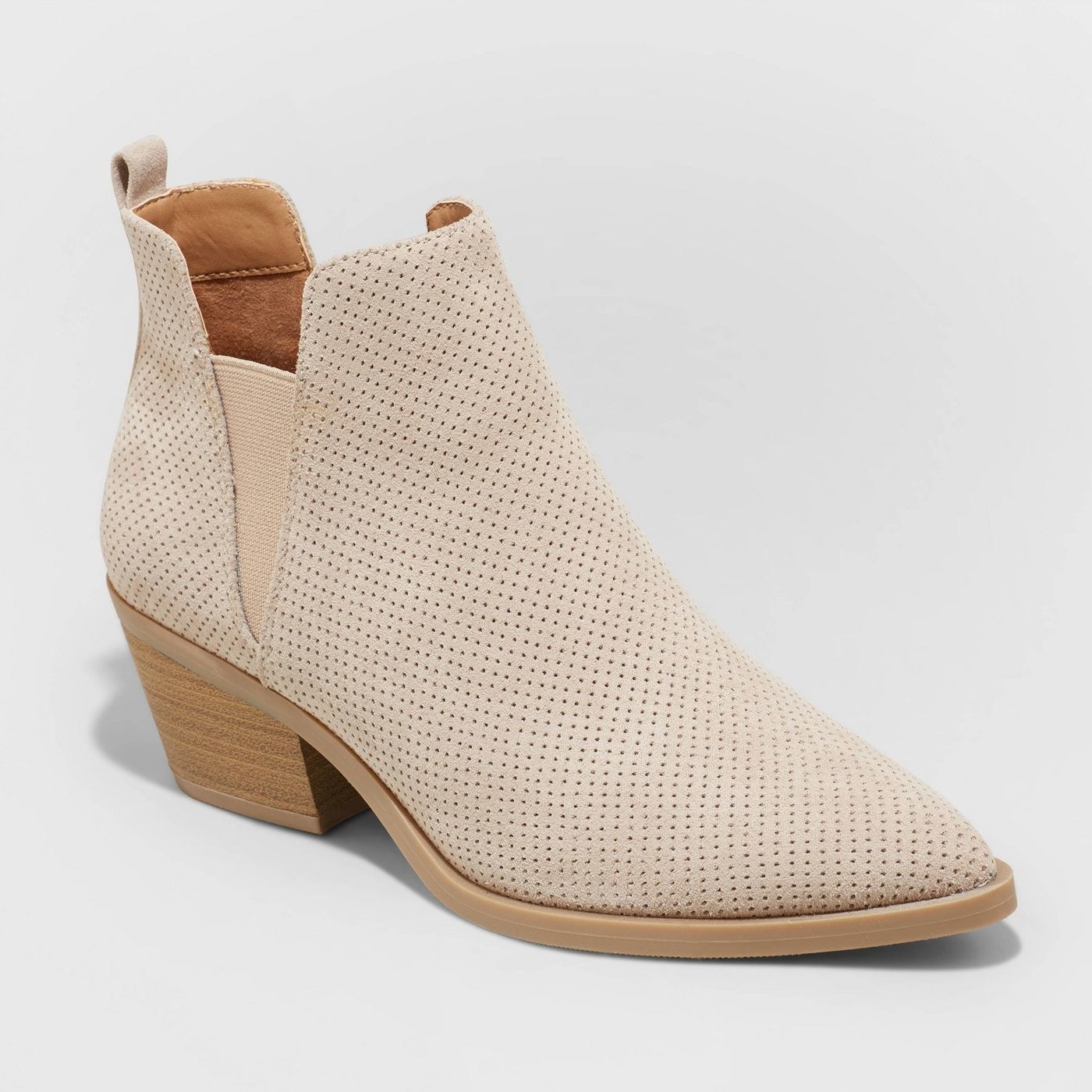 taupe colored ankle boots