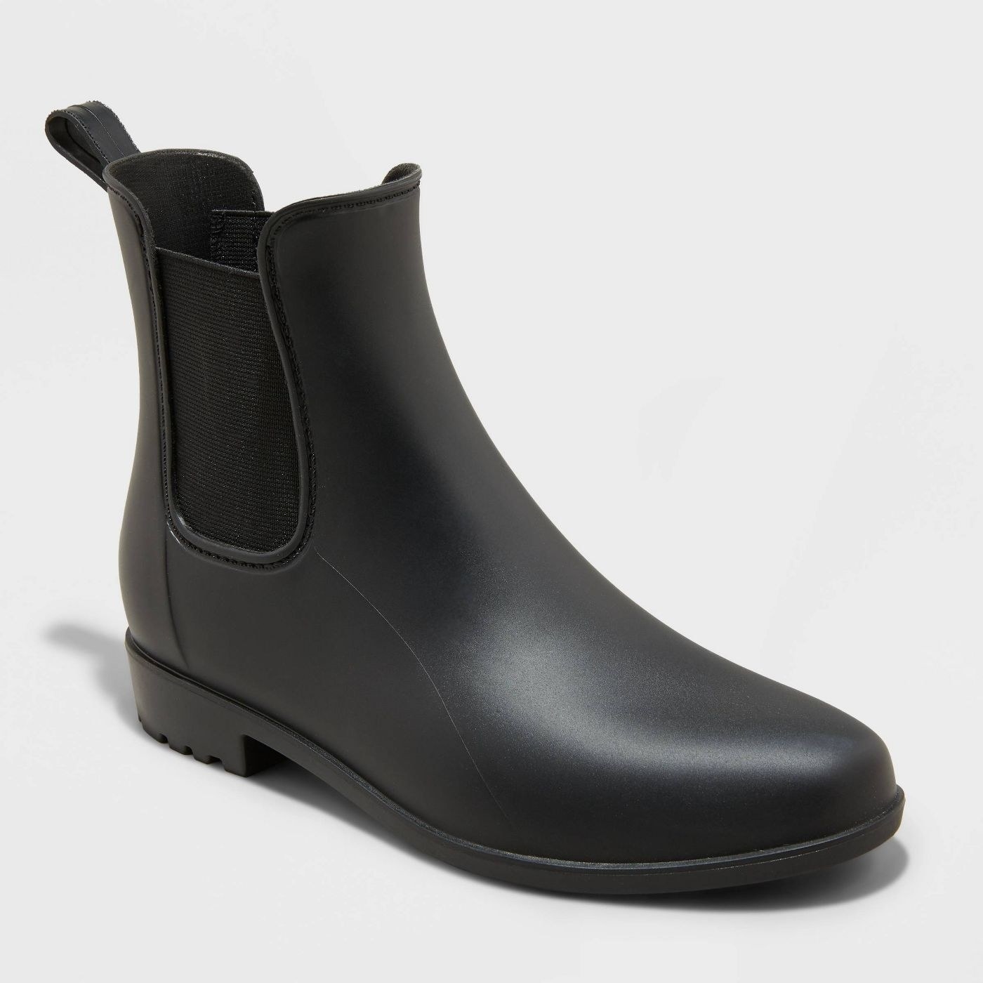 black chelsea rain boot