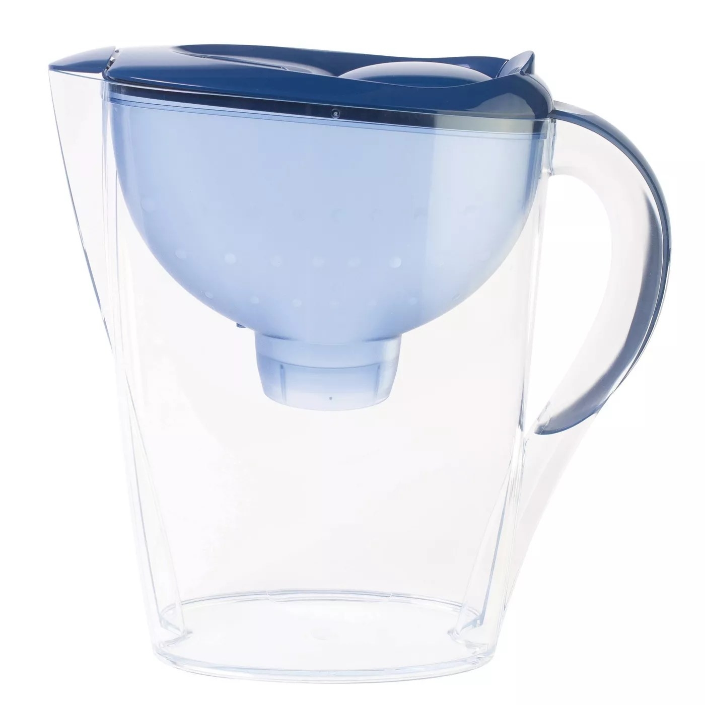 The blue filtration pitcher