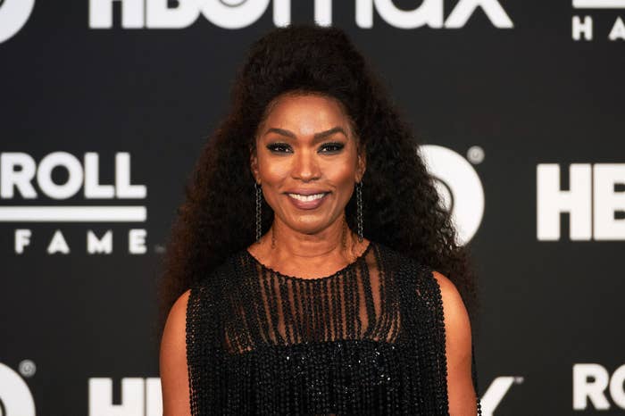 US actress Angela Bassett poses in the press room during the Rock and Roll Hall of Fame Induction Ceremony in Cleveland, Ohio on October 30, 2021
